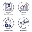 © zon - Icons representing various services and customer interactions Vector