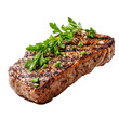 © cloud7days - Flying striploin steak, isolated on a white background, adding a fun and whimsical touch to the dish. PNG