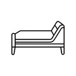 © Nasir - Outline drawing of a single bed frame on transparent background silhouette