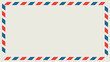 © fatimatz - Traditional airmail envelope border with diagonal red and blue stripes surrounding a light grey central area