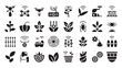 © Faiz art - Black Smart Farm Icons on White Background