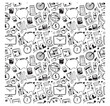 © Geetaroy - creative doodle vector pattern, hand drawn icon background, abstract sketch texture, playful illustration wallpaper, seamless doodle design, artistic icon pack, creative pattern set