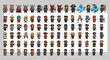 © aiko - A large collection of pixel art characters in various costumes and styles, suitable for video games or digital art projects.