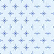 © Anastasiia - Seamless vector minimalist pattern with blue snowflakes stars on light blue background