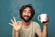 © kues1 - young adult bearded man with a tea mug
