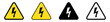 © Maksim - High Voltage Warning Sign Set,  Danger Icons, Triangle with Lightning Bolt Signs.