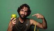 © kues1 - young adult bearded man. fitness and diet concept