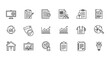 © nurjahan - Collection of line art icons depicting communication media and public speaking