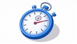 © Naga - Blue stopwatch with red second hand isolated on white background timer countdown clock