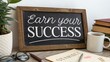 © Asrul - Chalkboard with 'Earn Your Success' Motivational Message
