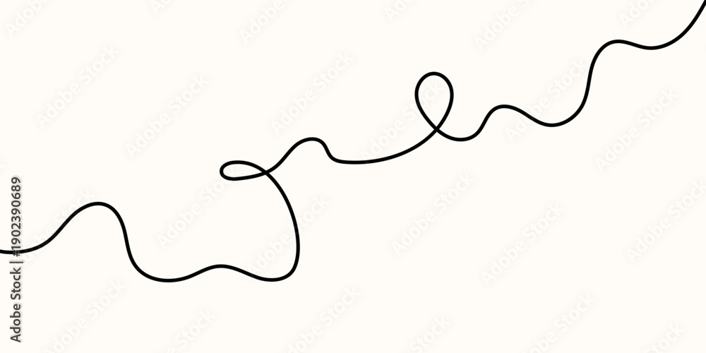 Line cable drawing for squiggle curve long and abstract tangle thin ...