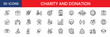 © IconNest - Charity And Donation Thin Line Icon Set