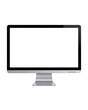 ©  TOFEL - Modern computer monitor with a blank white screen on transparent background