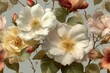 © An Amanita - Elegant, chic, vibrant  seamless repeatable pattern featuring blooming spring roses