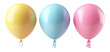 © Putra - Colorful shiny balloons in vibrant yellow, blue, and pink for celebrations