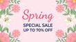 © NUSRAT - Spring special sale advertisement with flowers and discount offer
