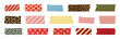 © Rawpixel.com - PNG Colorful patterned decorative tape collection, element set on transparent background