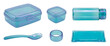© OMD - Holographic plastic school lunch kit elements Set.