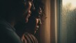 © darshika - Contemplative couple near rainy window