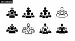 © Gihan - Group of People Icons in Black and White Vector SVG Format