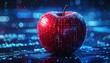 © ruangrit19 - Digital Apple Concept Tech Binary Data Flow Healthy Lifestyle High Tech Artificial Intelligence Information Systems.
