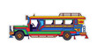 © Nandar - Colorful vector illustration of traditional Philippine jeepney