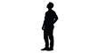 © Zeeshan - Silhouette of a young man looking upwards with his hand placed casually behind his back