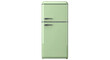 © Jn - Retro style refrigerator in light green isolated PNG, vintage fridge appliance for kitchen design on transparent background