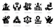 © popcornarts - A set of 10 mix icons as abilities, success, vote counting