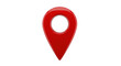 © Vasilis - Shiny red map pointer PNG isolated on transparent background, location pin icon for navigation and travel concepts