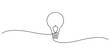 © MD - Continuous one-line drawing of a light bulb, minimalist symbol for ideas and creativity