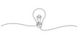 © MD - Minimalist continuous line art illustration of a light bulb, Concept for ideas, creativity, and the process of thinking