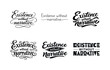 © Sanych - Existence without narrative. Set lettering. harmonious lettering variations of the same emblematic concept, each with different artistic