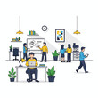 © Creatives - Modern Office Workspace with Colleagues Collaborating