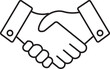 © FoxDzee - Business Handshake Outline Icon with Editable Stroke