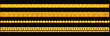 © Mariia - Gold light border. Marquee circus decoration with lamp. Theater string with bulb on transparent png background. Casino neon illumination frame for celebration backdrop. Glowing winter tape graphic.