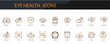 © nok - eye health icons set minimalist flat style design, eye health set Vector illustration on white background