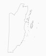 © corben_dallas - Vector outline map of Belize, line border country