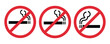 © Ayat 03 - No Smoking and No Vaping Icon Set, Vector Illustration of Prohibition Symbols