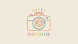 © tonstock - Vibrant digital art featuring a colorful line camera icon representing creative photography and photo art.