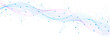 © Alfan Subekti - Abstract network connection dots and lines with colorful wave flow. Futuristic social communication and big data visualization. Design for science an technology. Vector