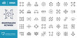 © Control New - Decentralized network icon set. Outline Icon Set. Vector Illustration with Editable Strokes