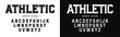 © Anonymous - Athletic font. Classic college sport font in american style for football, baseball or basketball logos and t-shirt. Athletic department typeface, varsity style font. Vector