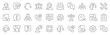 © warmworld - Customer service thin line icons set. Assistance, question, operator, support icon. Editable stroke. Vector illustration