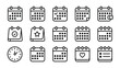 © Emongrapic - Various calendar icons depicting dates events schedule appointments and planning for daily life