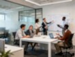 © Romi - Blur image of a Group of multi-ethnic business people during meeting in modern office