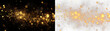 © denzelll - Golden glitter effects on transparent background for design projects and digital art