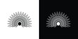 © Tifany - Elegant retro sunburst graphic with radiating lines, ideal for vintage design, badges, or emblems. Versatile vector illustration concept