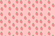 © devina - Delightful pattern of sweet red strawberries on a soft pink background, perfect for charming textile design and playful digital art