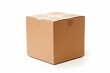 © juliars - Cardboard box for shipping or moving securely taped on an isolated white background